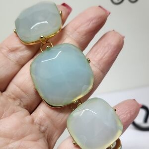 Green Chalcedony Gemstone Bracelet